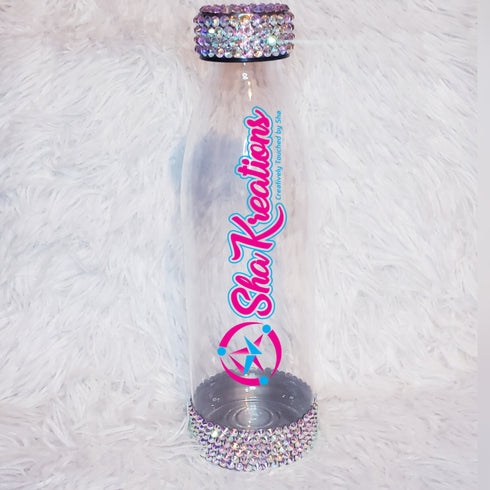 Clear Blinged Water Bottle